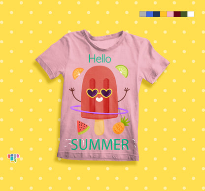 Hello Summer Kids Cotton T-Shirt